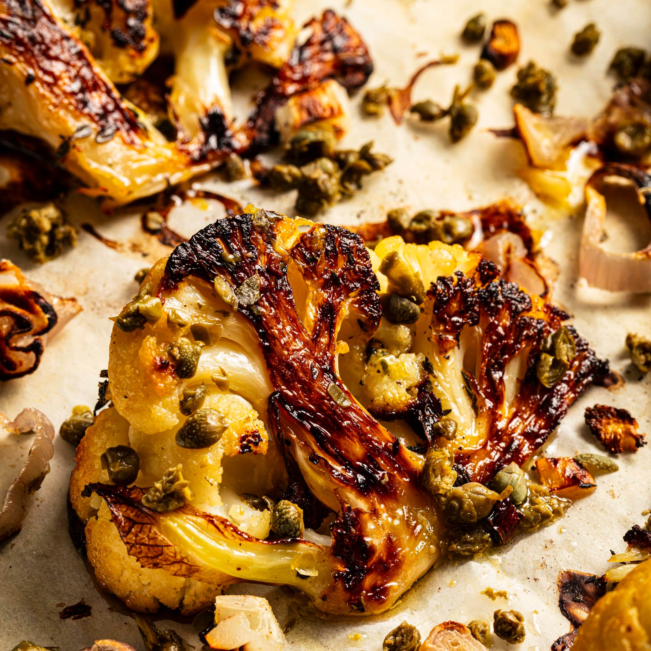 Roasted Cauliflower with Lemon and Capers