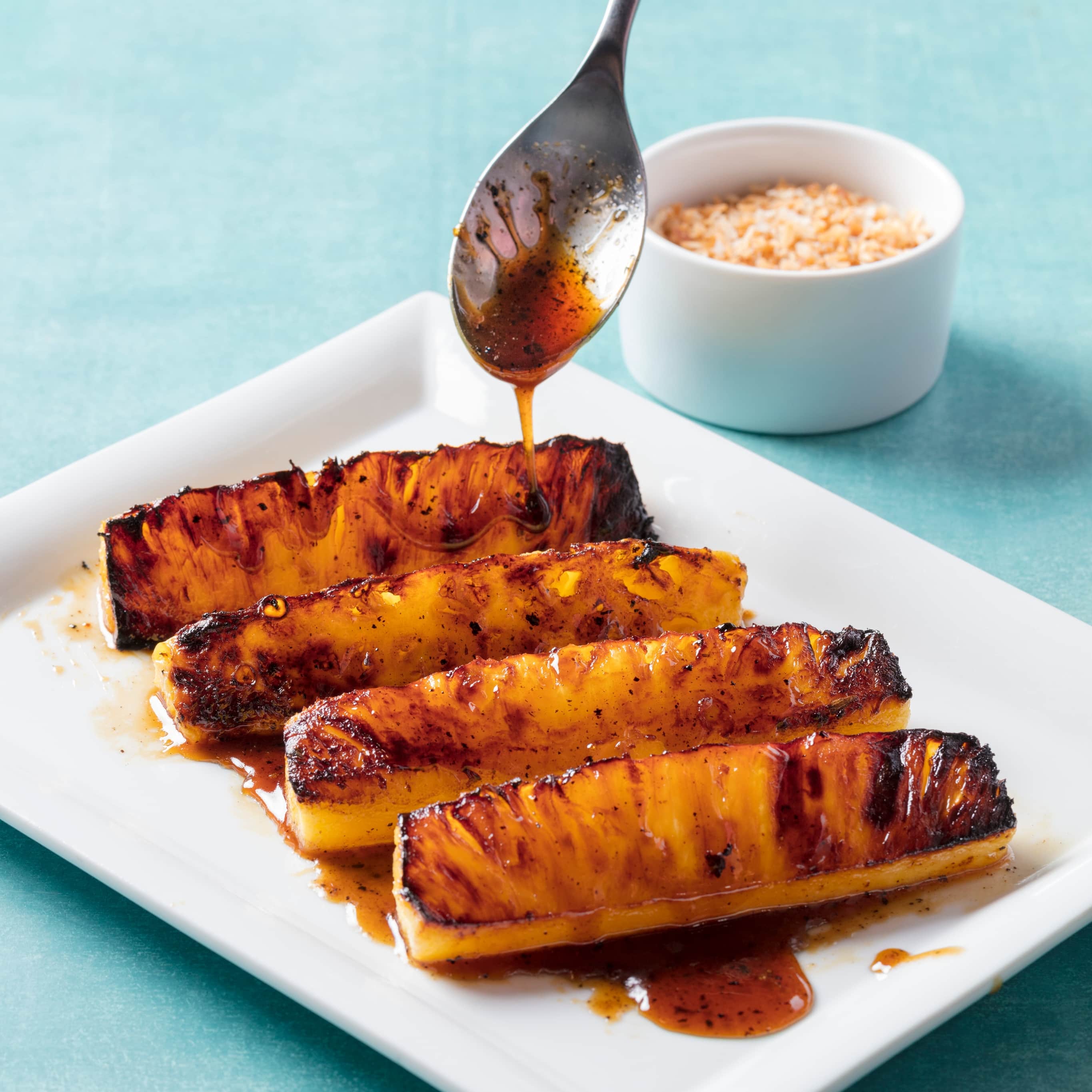 Toaster-Oven Rum-Glazed Roasted Pineapple