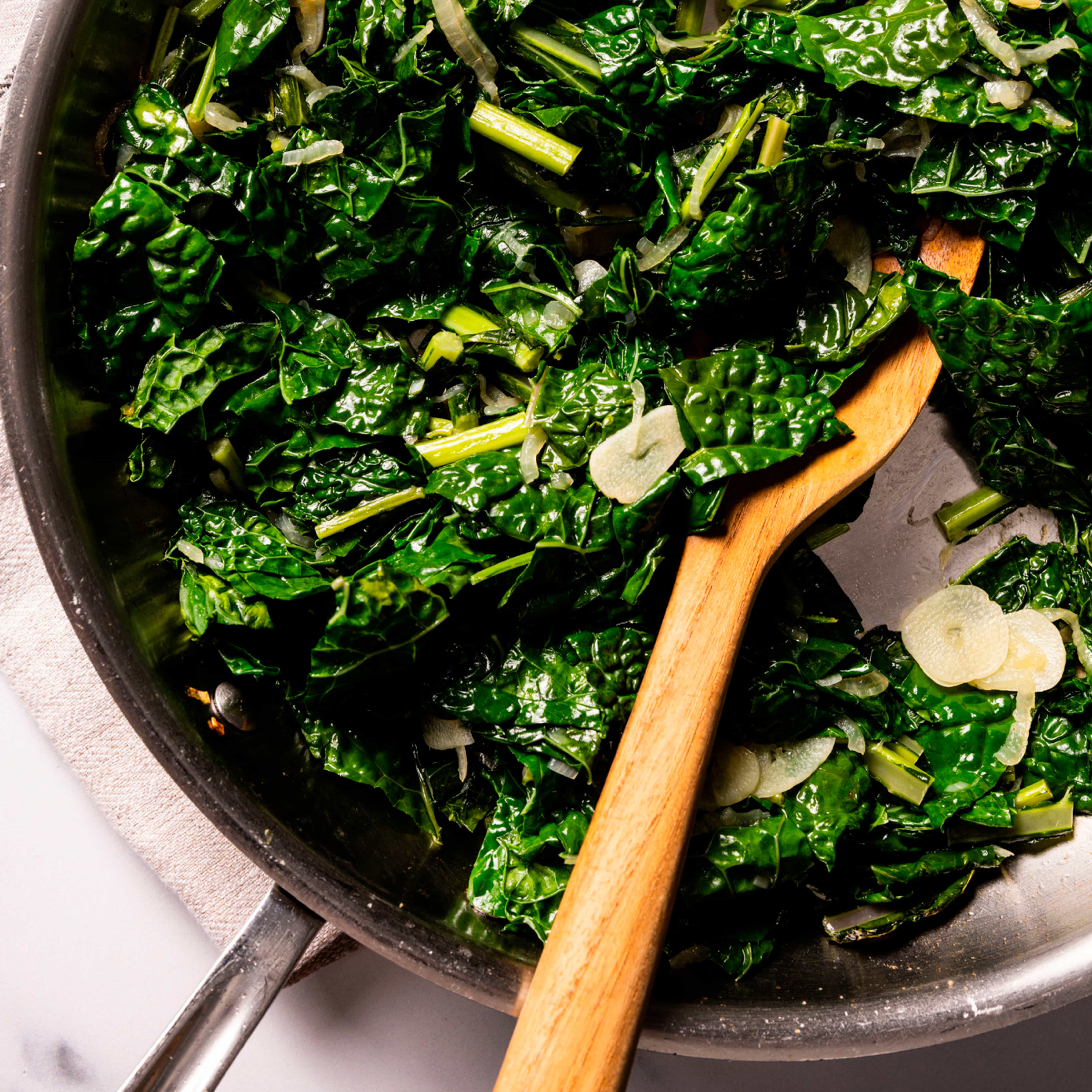 Sautéed Kale with Shallots and Garlic