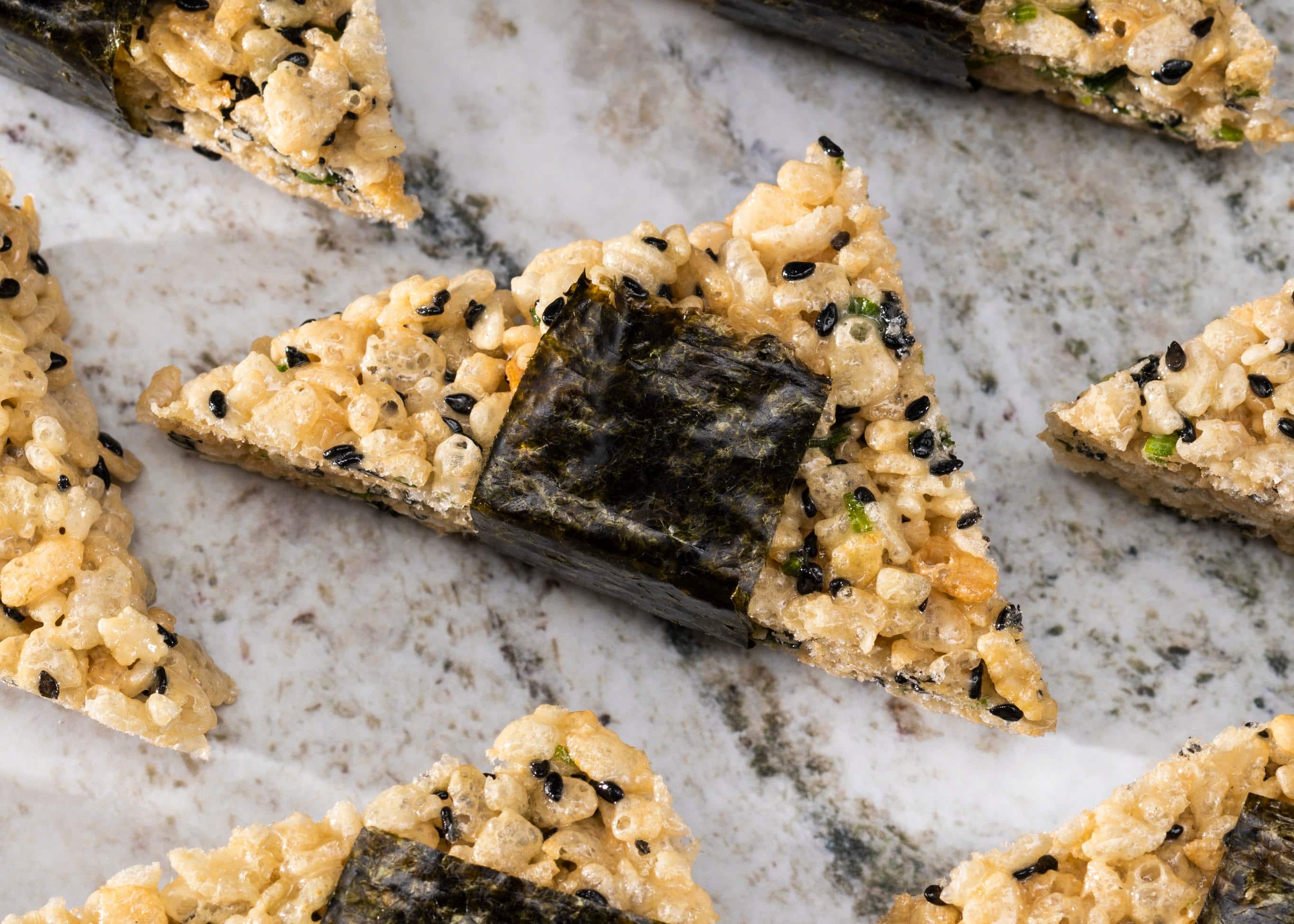 Sesame-Scallion Rice Krispies Treats-image
