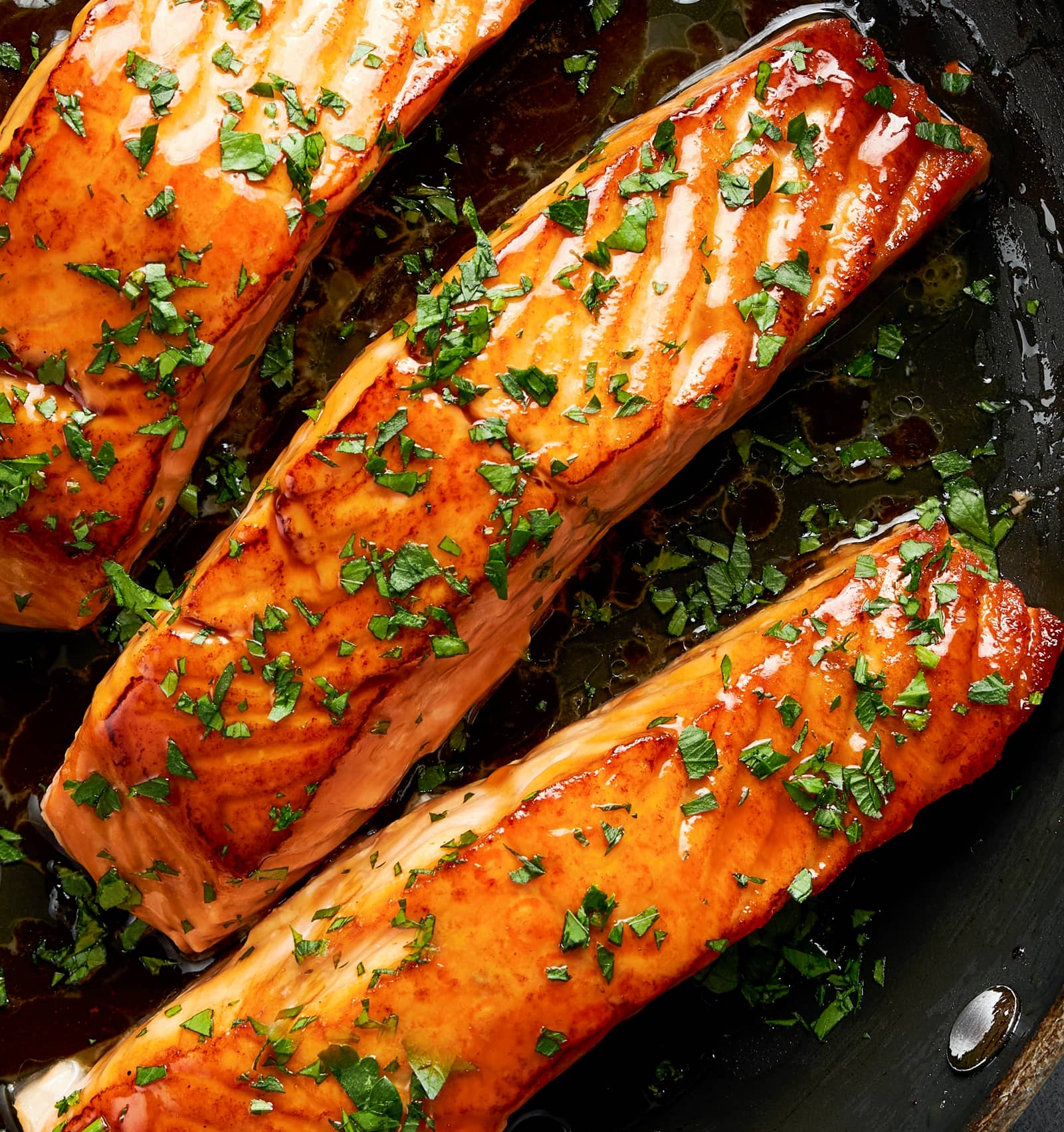 Double-Glazed Salmon with Maple and Liquid Smoke for Two