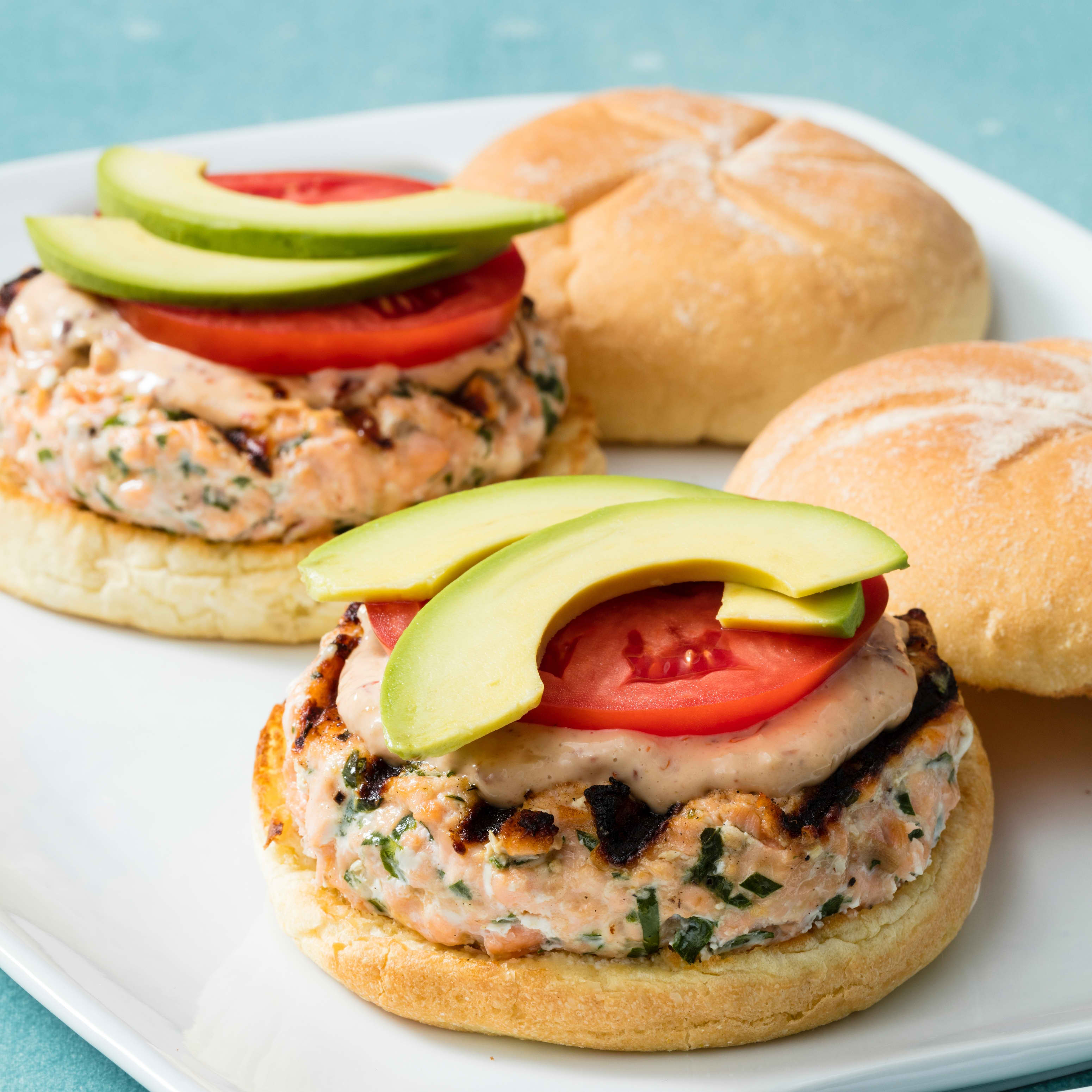 Grilled Southwestern Salmon Burgers