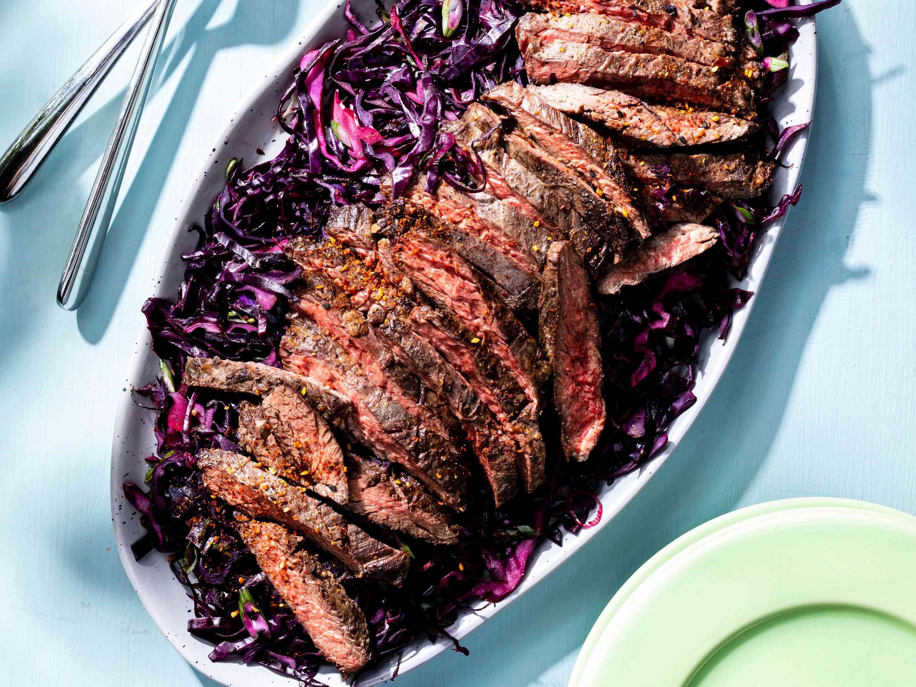 Steak with Charred Cabbage and Shichimi Togarashi