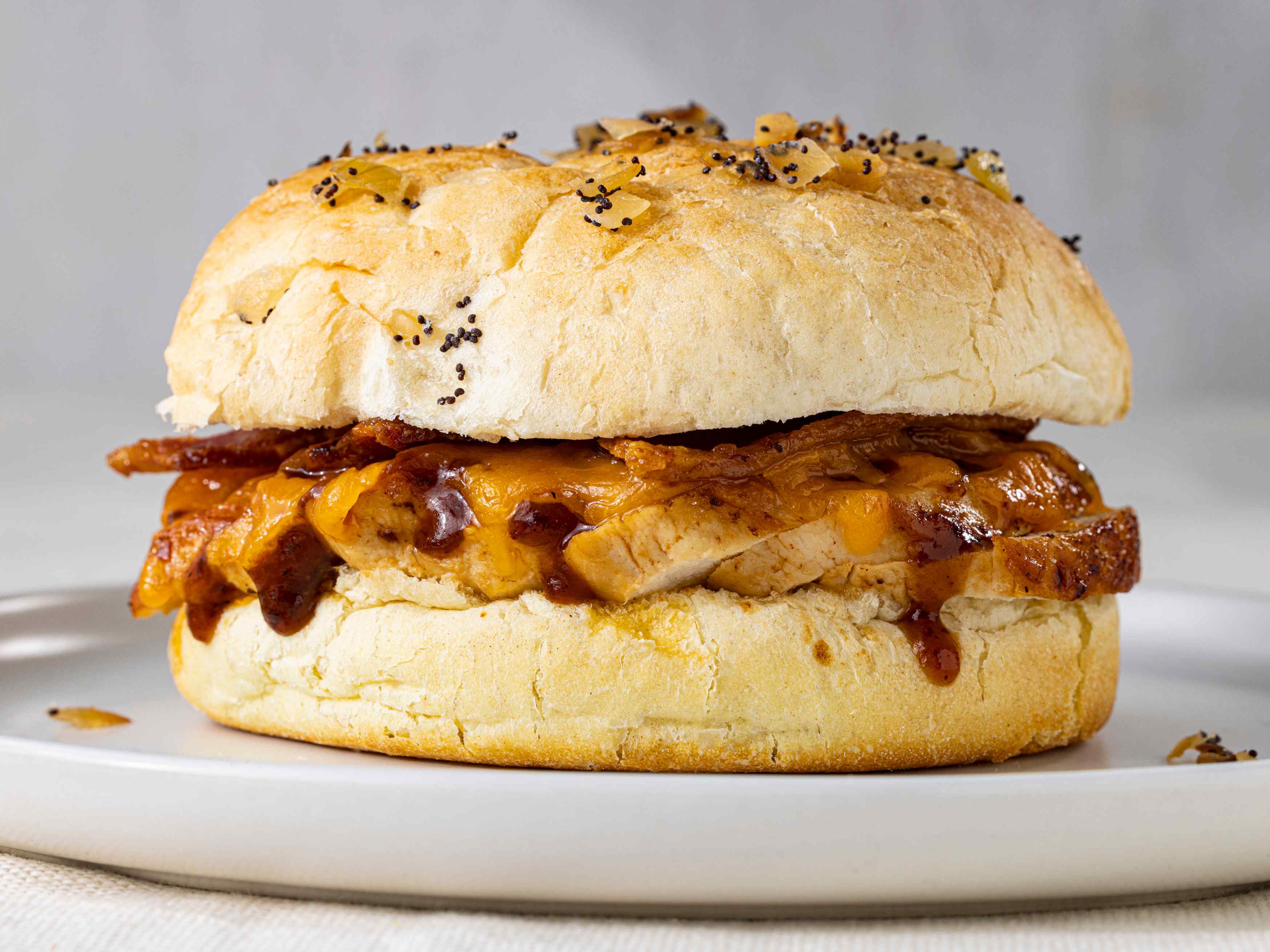 Texas-Sized BBQ Chicken and Cheddar Sandwiches