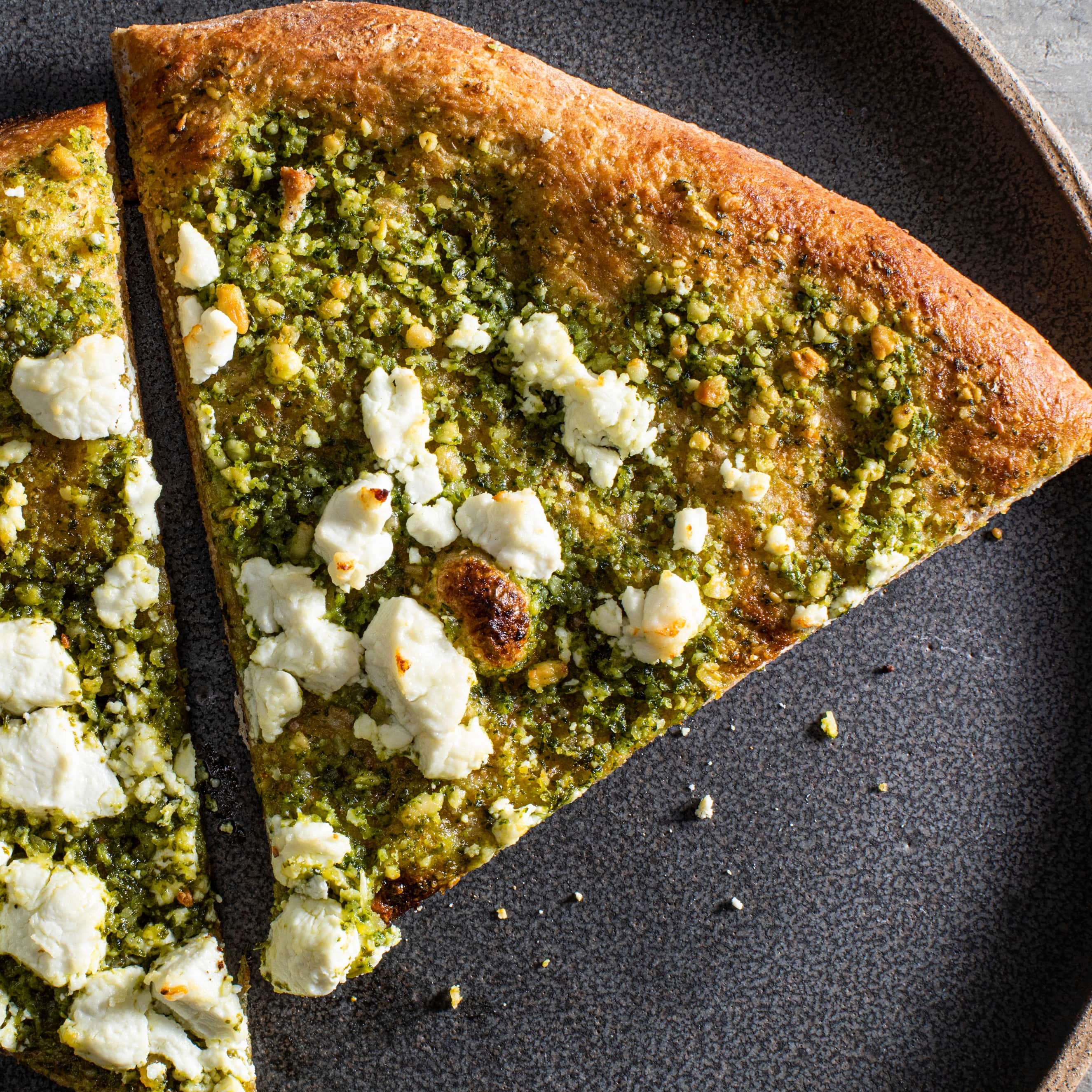 Thin-Crust Pizza with Pumpkin, Cashew Ricotta, and Apple-Fennel Slaw