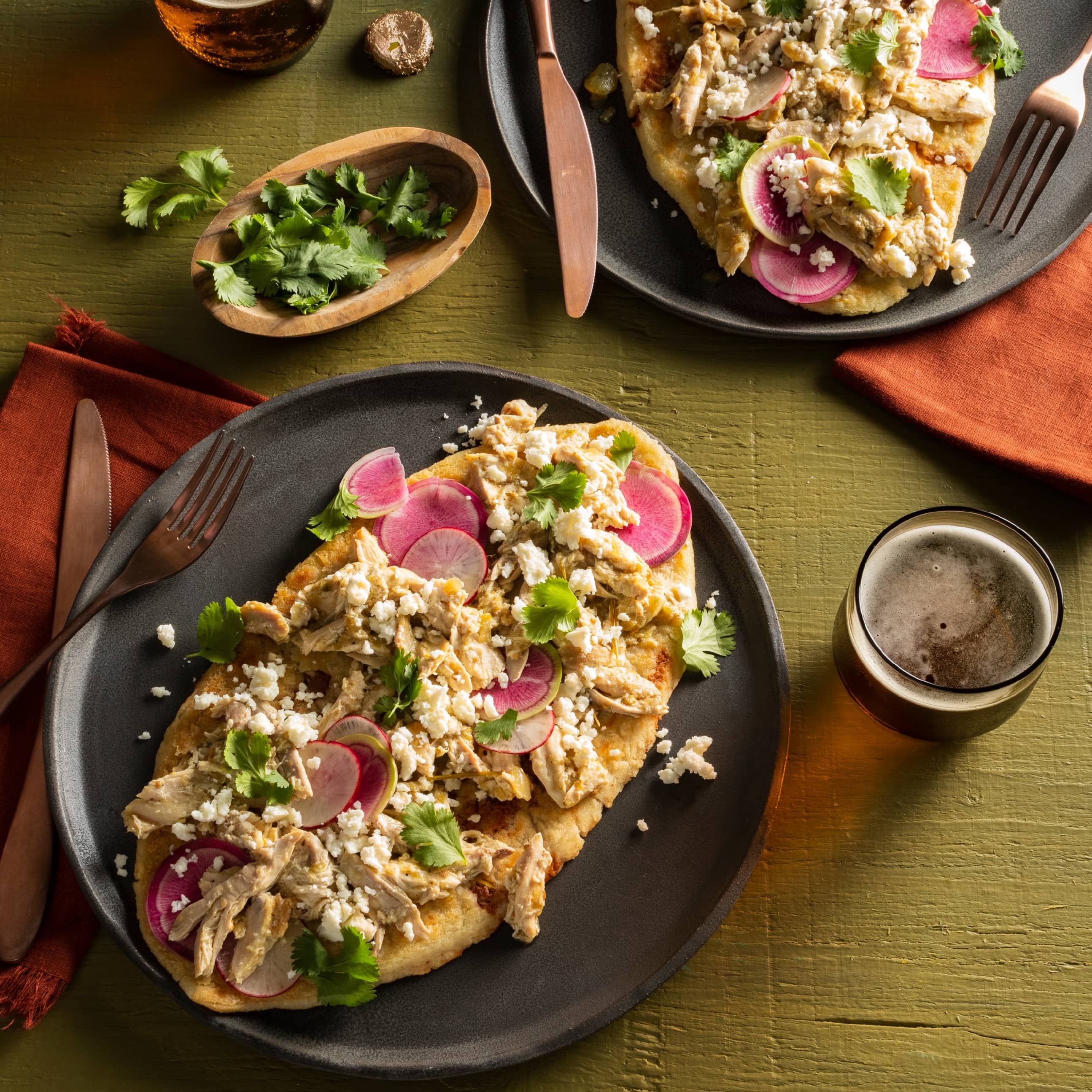 Tomatillo Chicken Huaraches