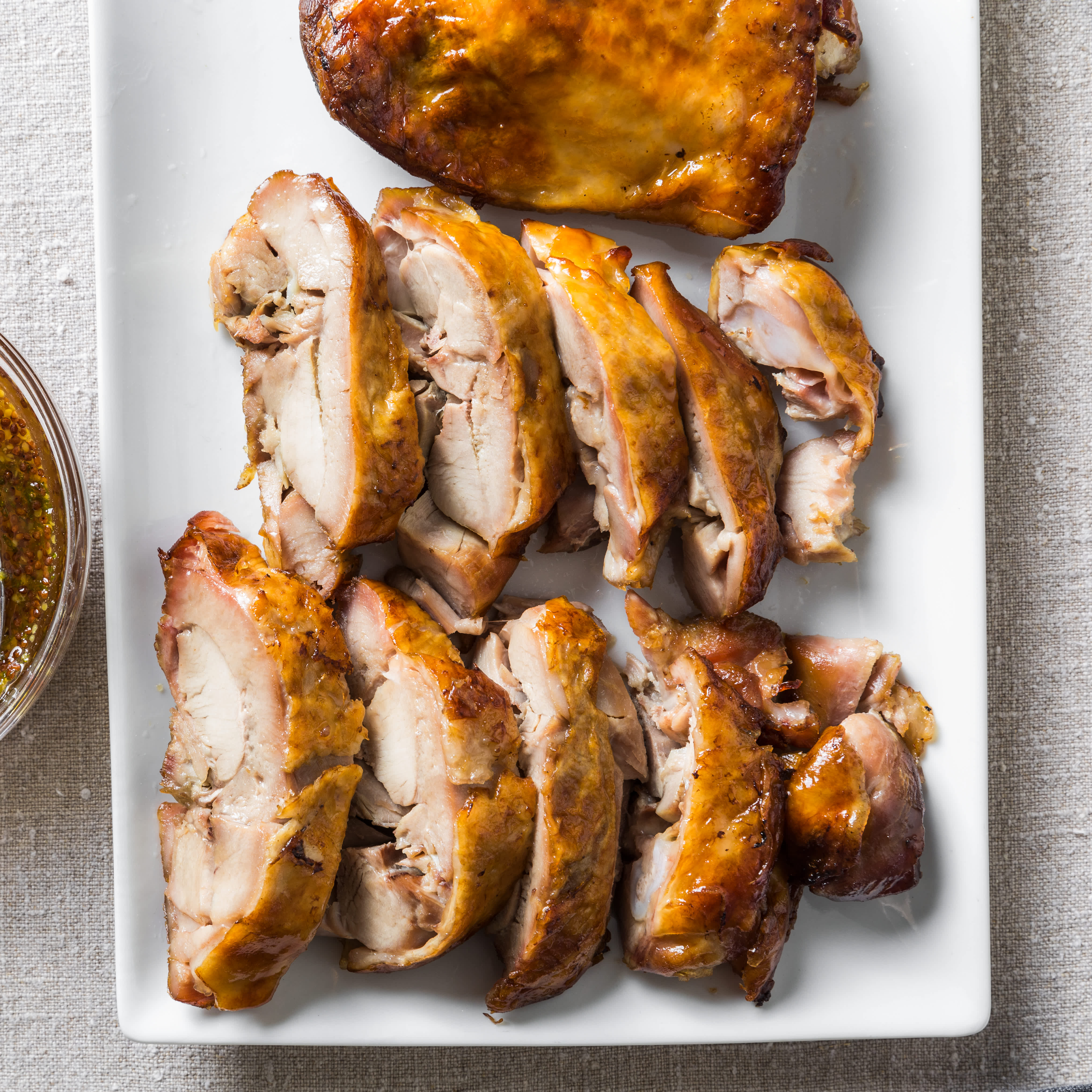 Sous Vide Turkey Thigh Confit with Citrus-Mustard Sauce | America's