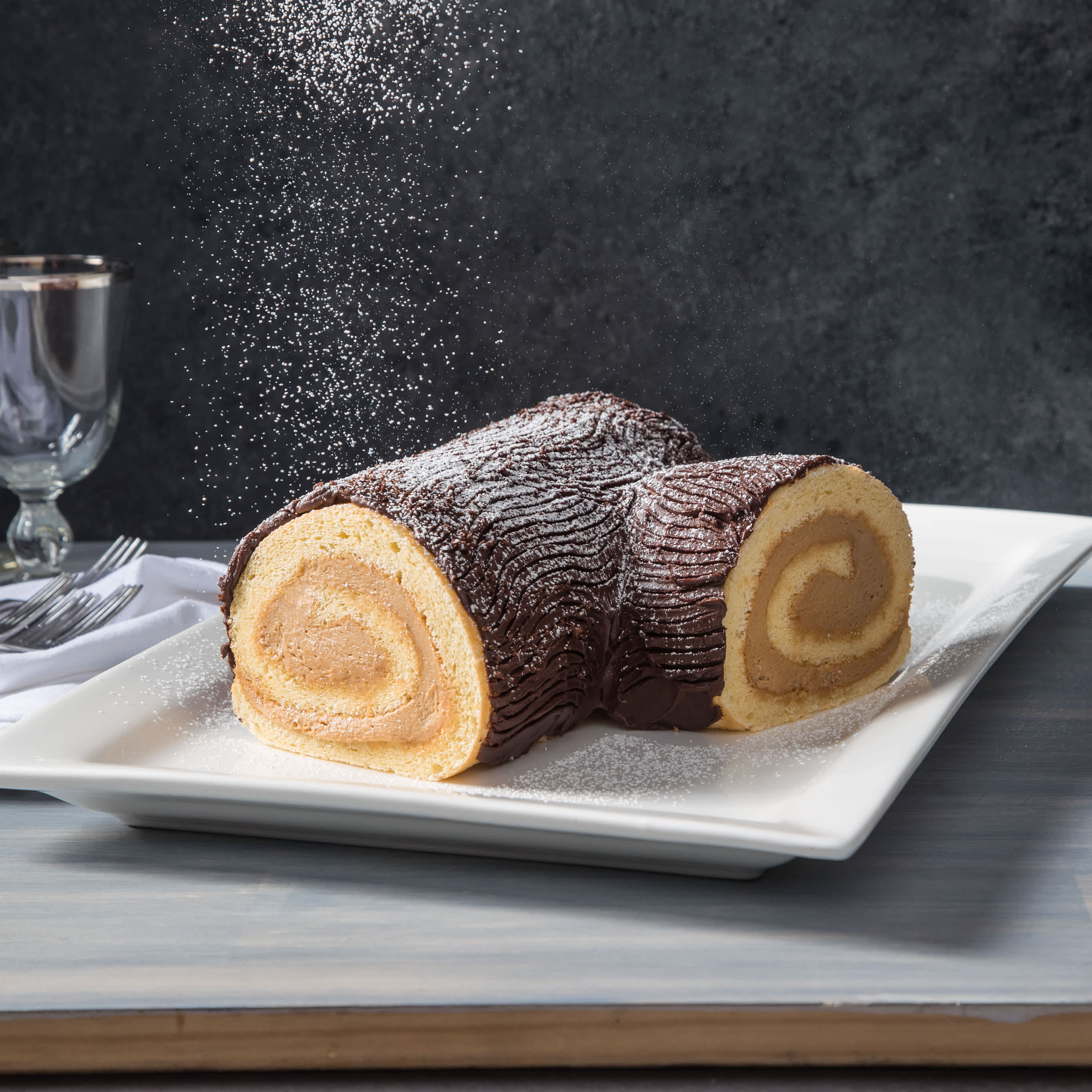 Caramel-Espresso Yule Log