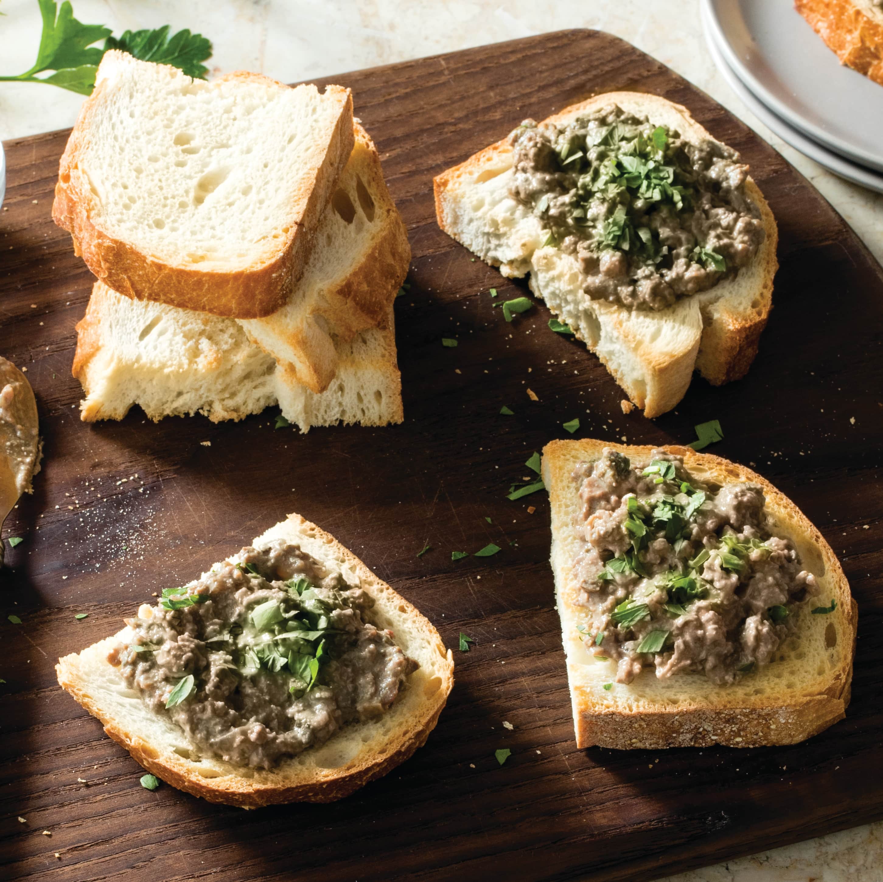 Crostini with Chicken Liver Spread