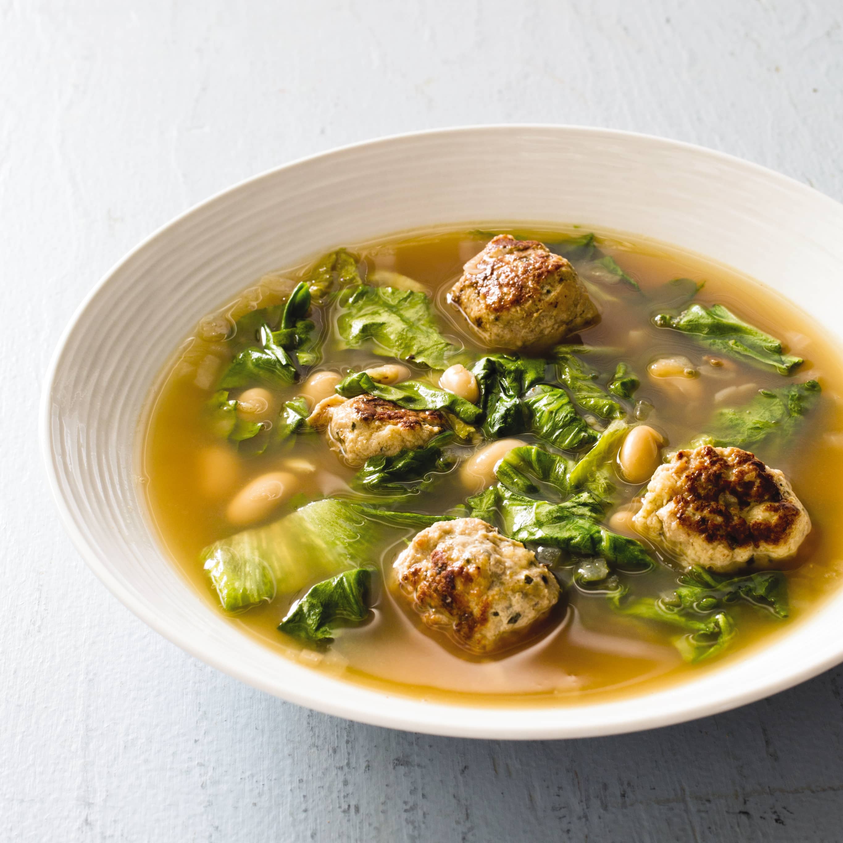 Slow-Cooker Italian Meatball and Escarole Soup