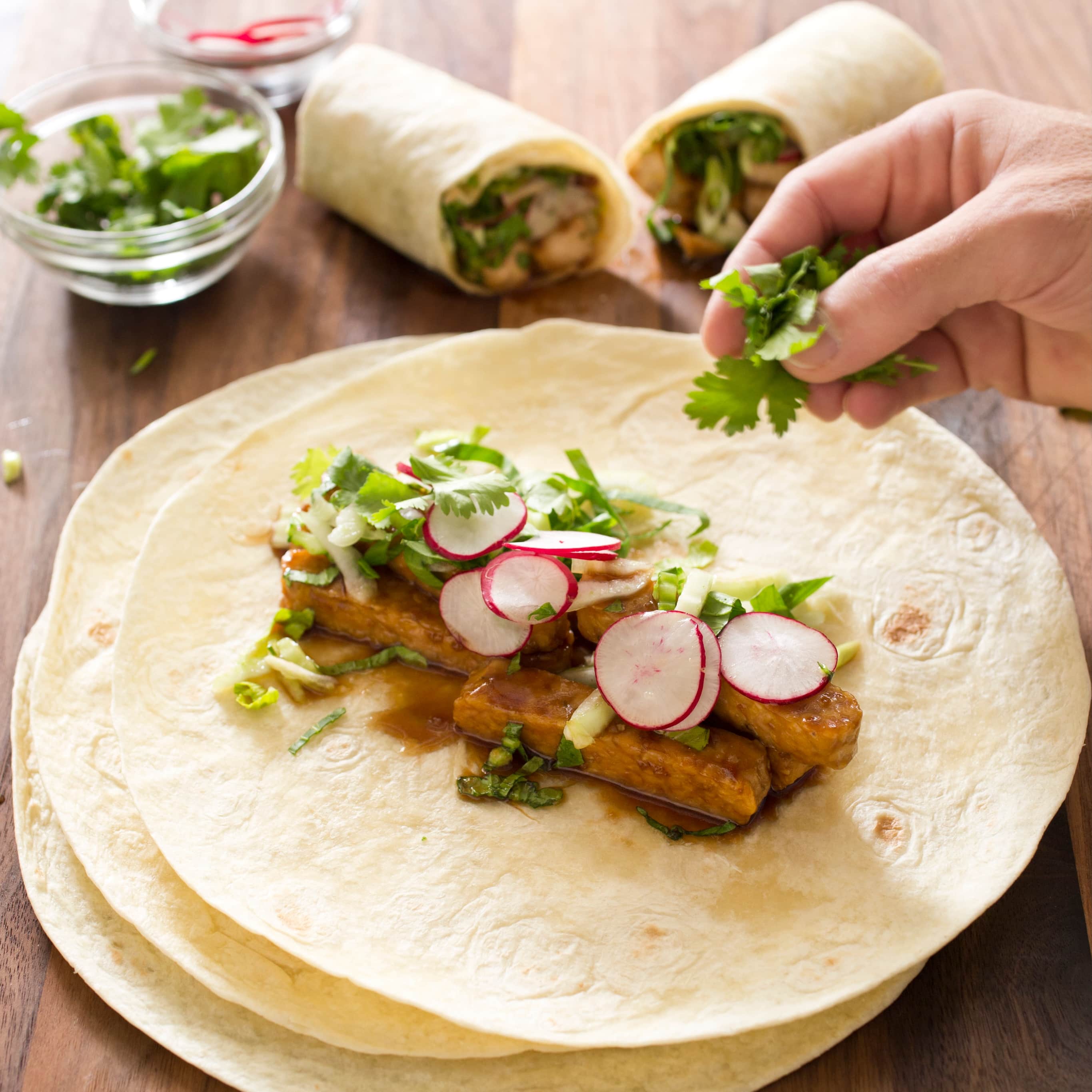 Korean Barbecue Tempeh Wraps
