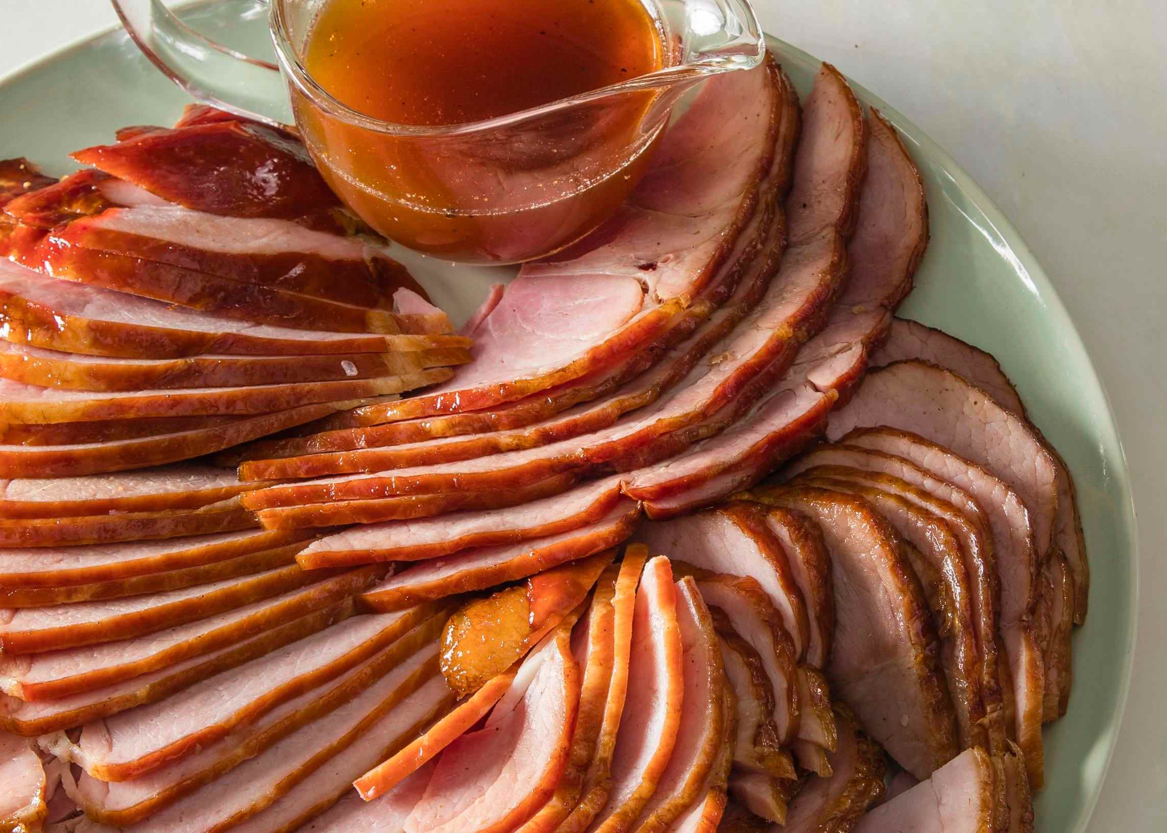Spiral-Sliced Ham Glazed with Cider-Vinegar Caramel