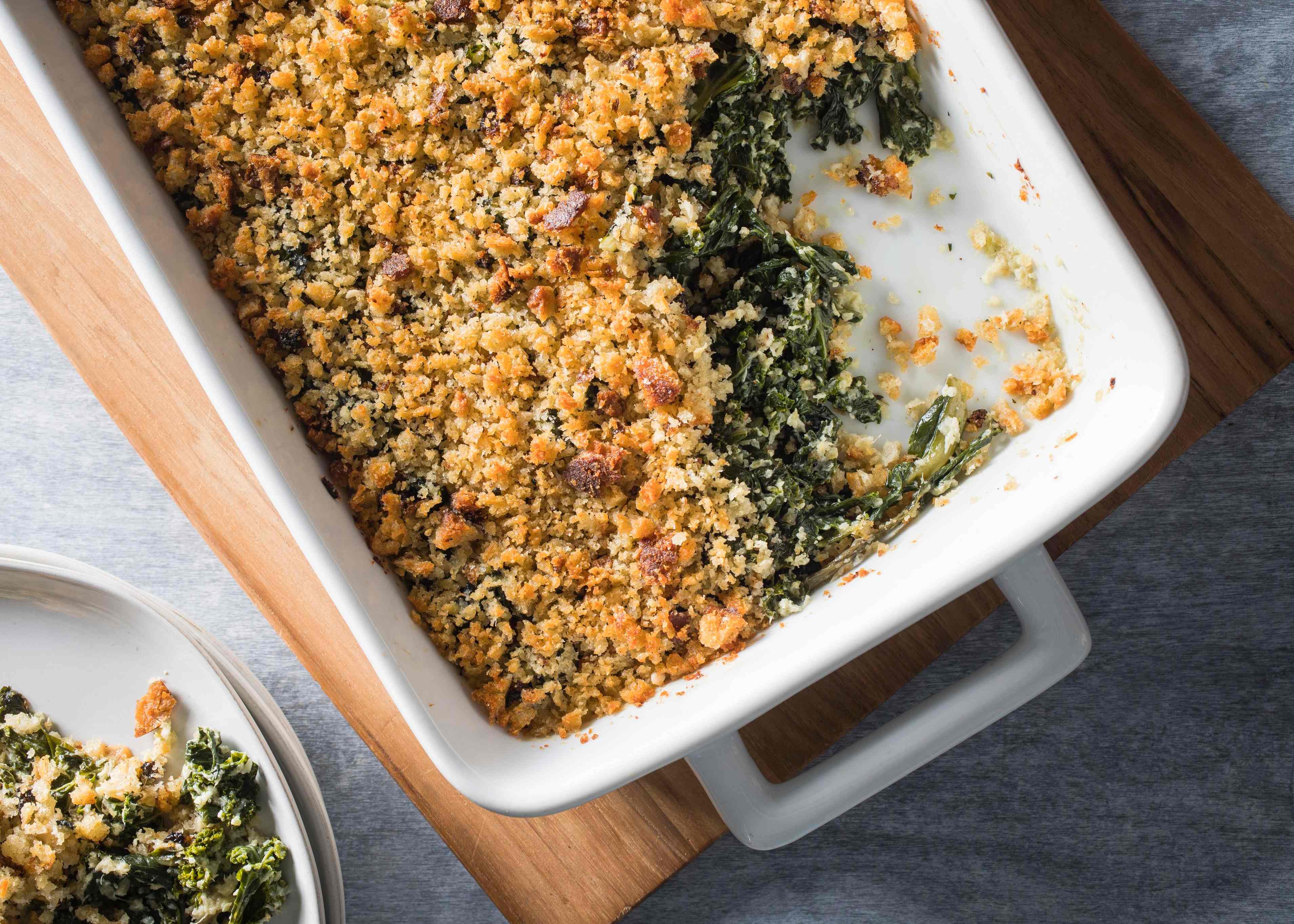 Swiss Chard and Kale Gratin