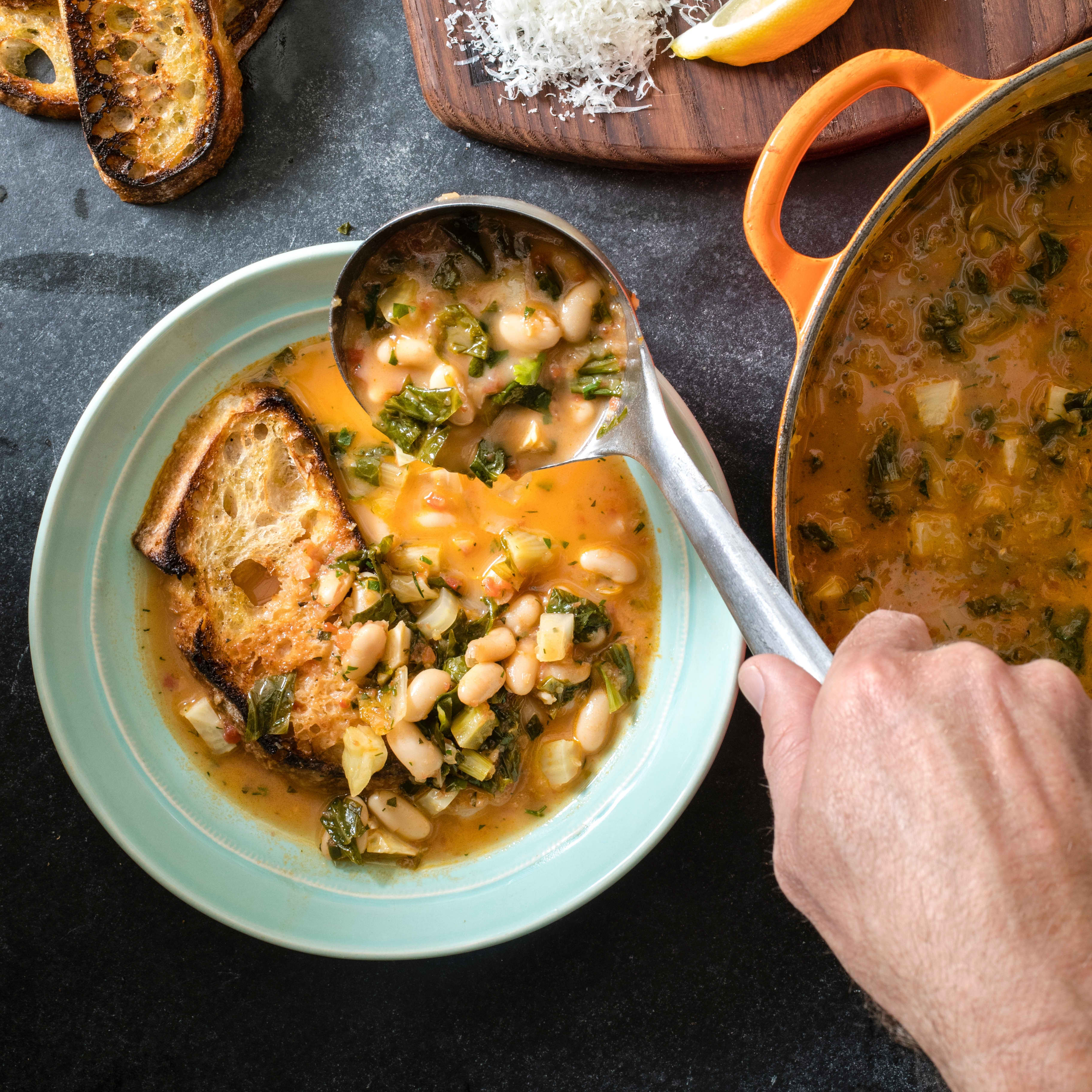 Instant Pot Tuscan White Bean and Escarole Soup