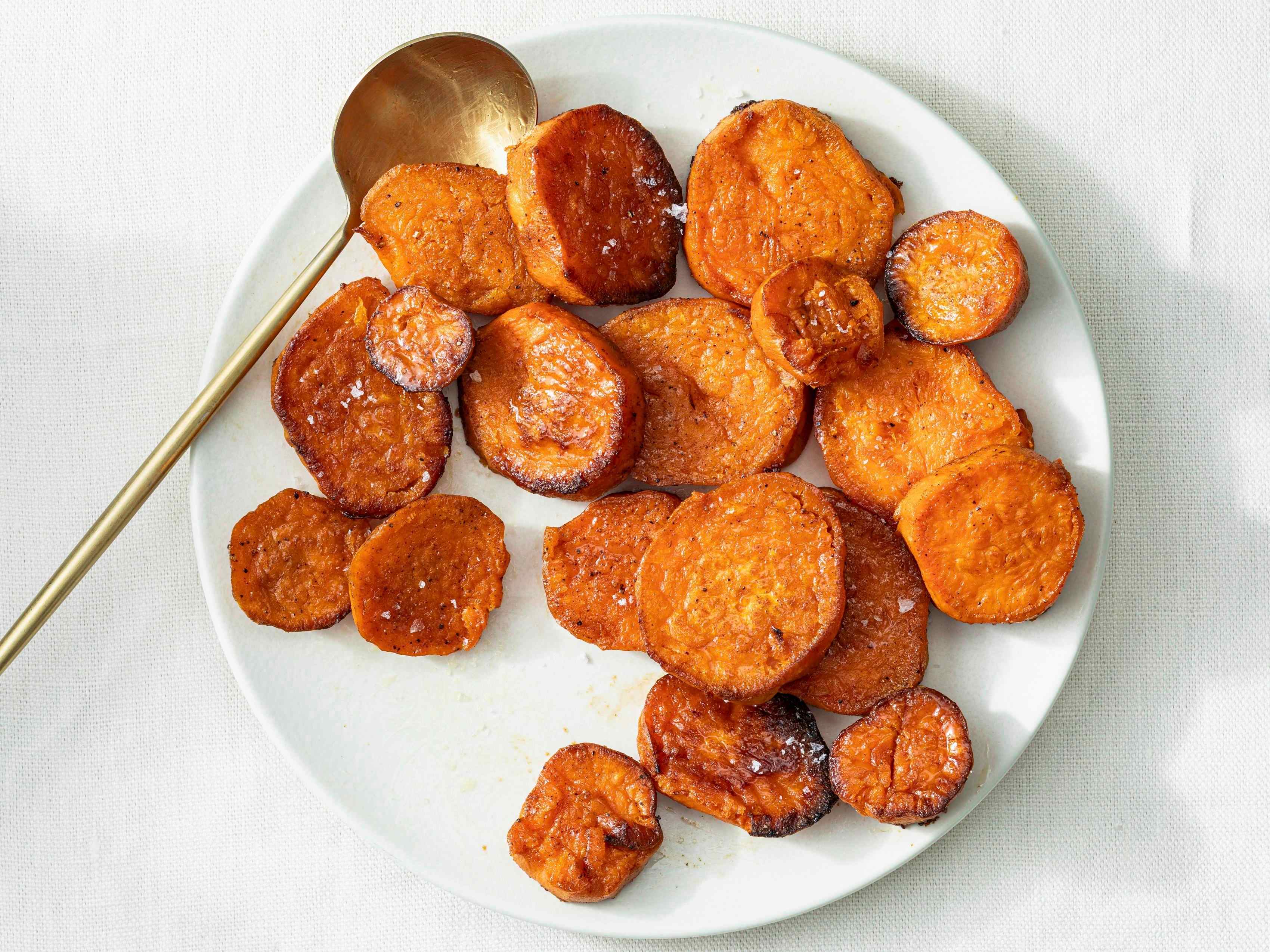 Roasted Sweet Potatoes with Spiced Brown Sugar Glaze | America's Test Kitchen