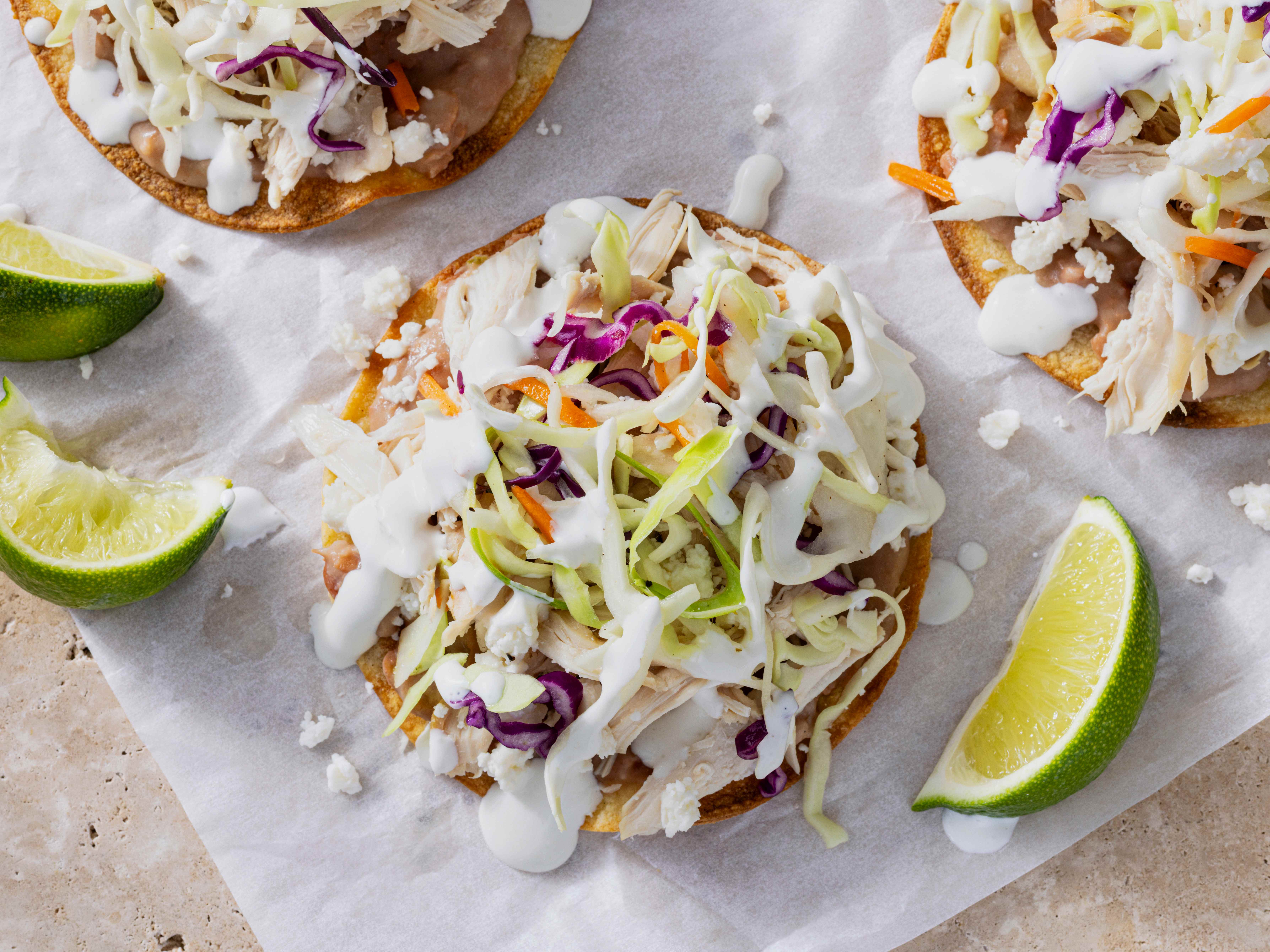 Chicken Tostadas with Spicy Cabbage Slaw | America's Test Kitchen