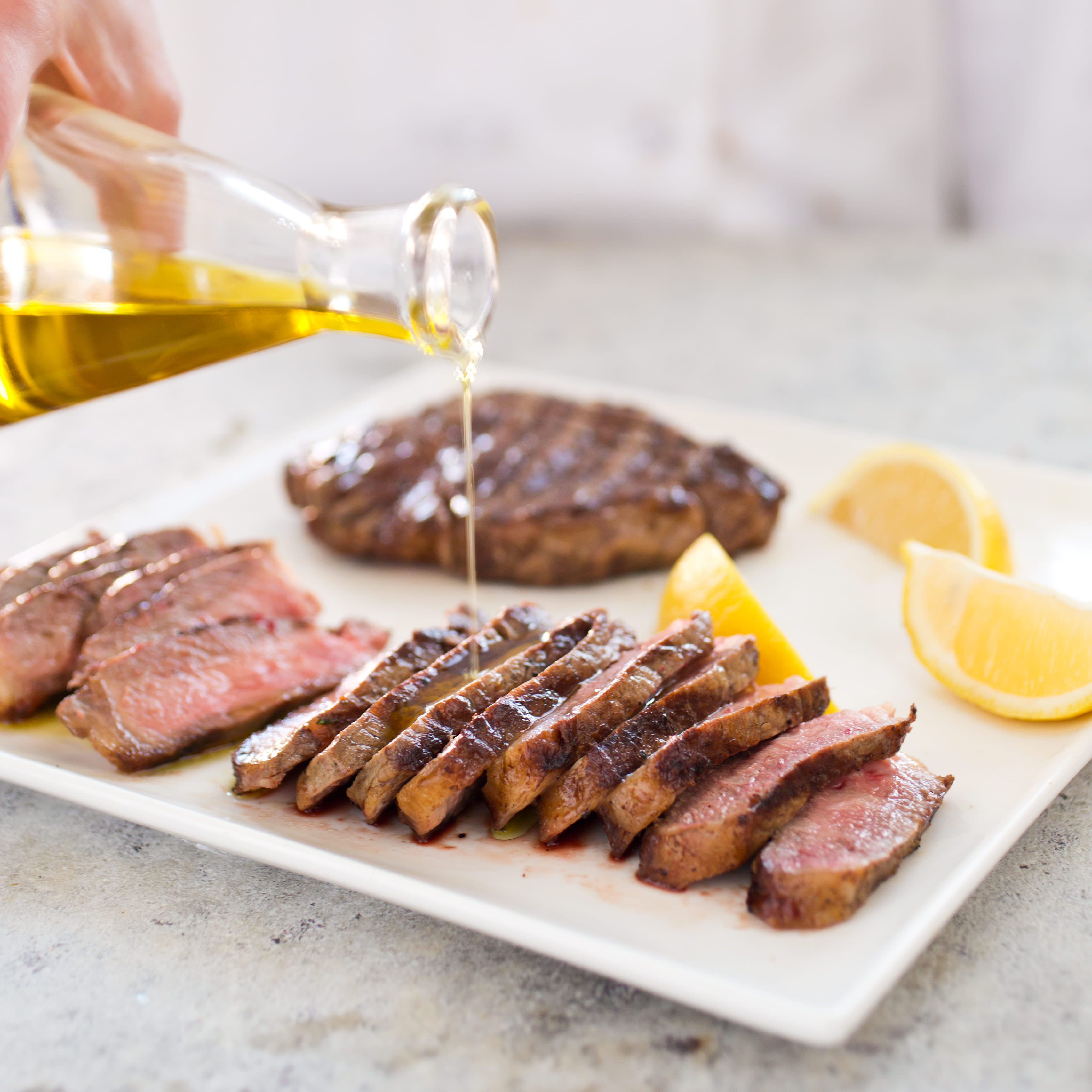 GasGrilled Tuscan Steak with Olive Oil and Lemon—Bistecca all