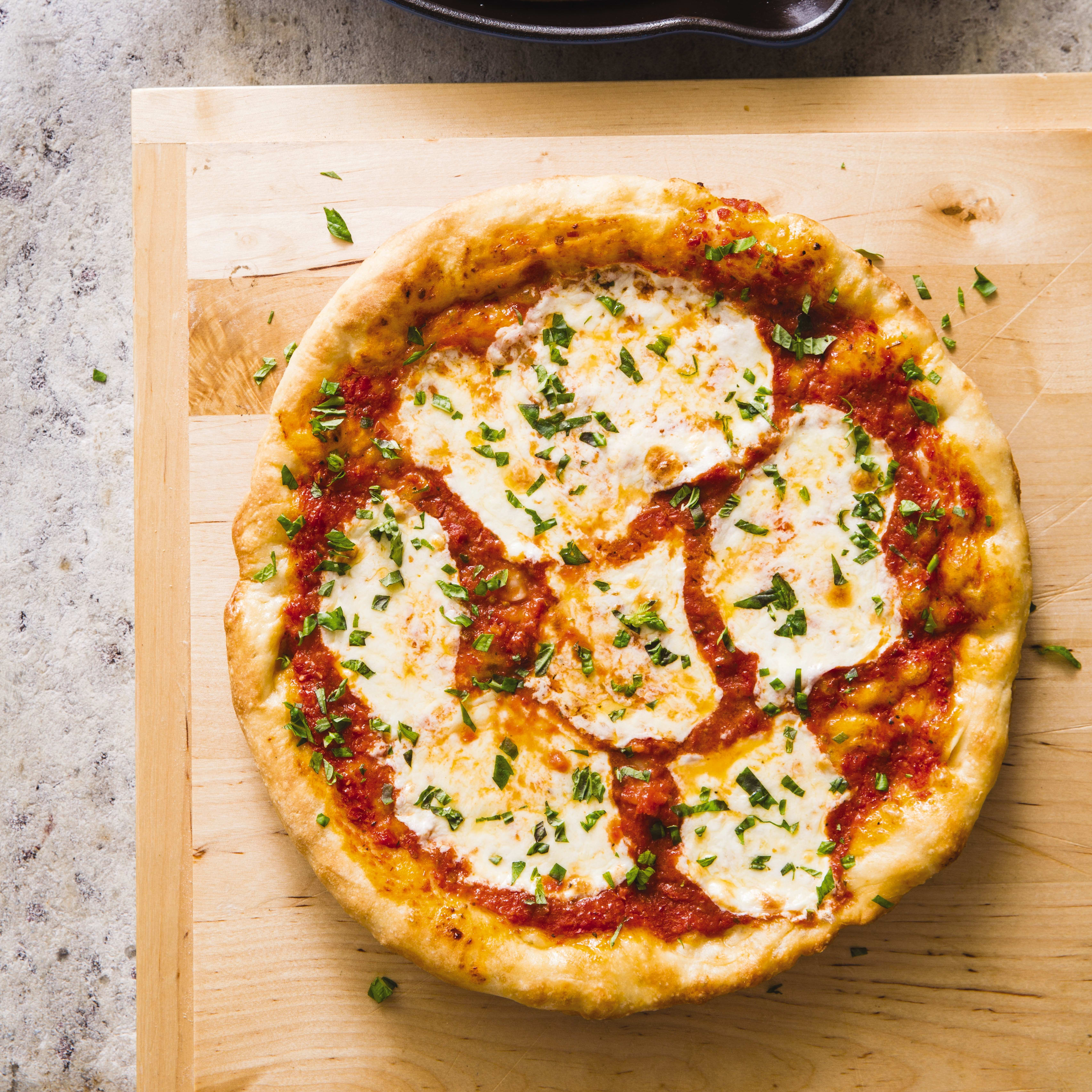 Cast-Iron Skillet Pizza Margherita | Cook's Country