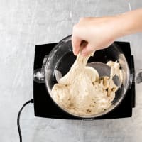 Food processor dough mixer top