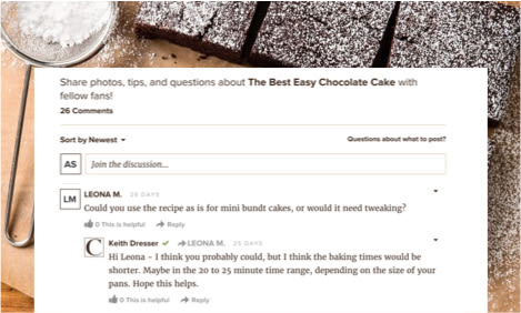 recipe comments section screenshot