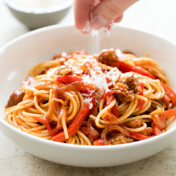 Spaghetti with Sausage and Peppers | Cook's Country