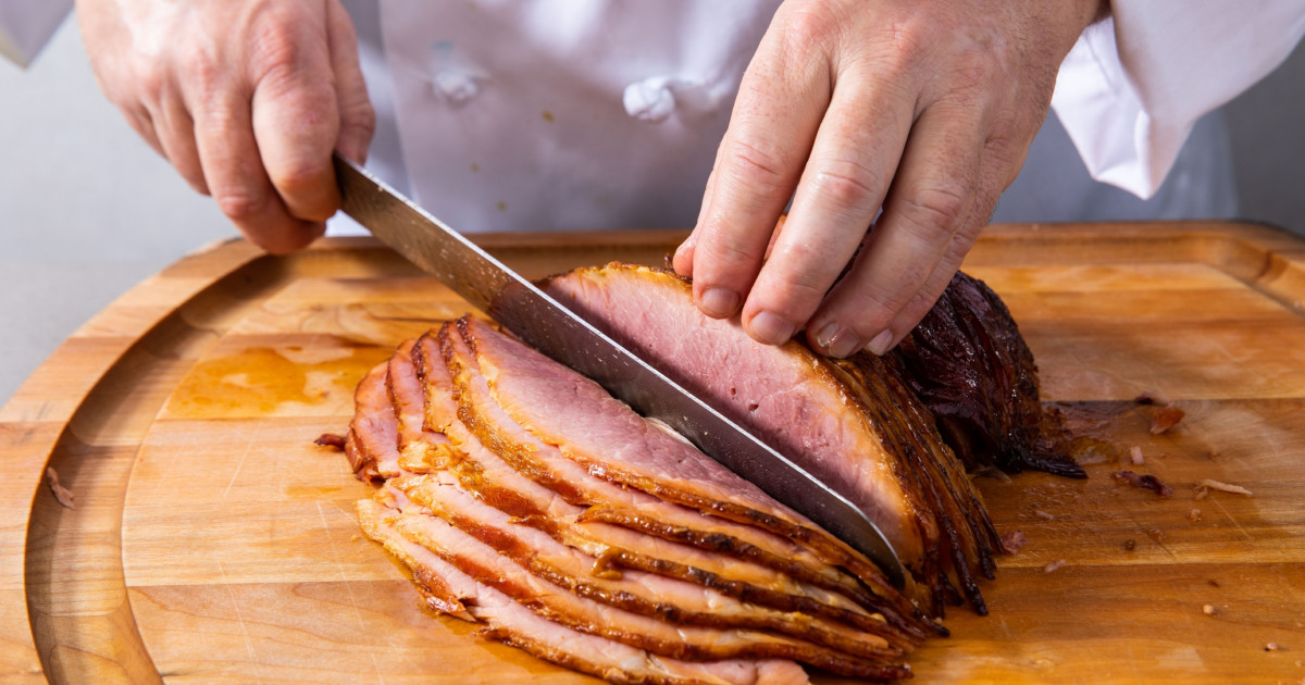 heating spiral sliced ham