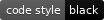 Primary Code Style - Black