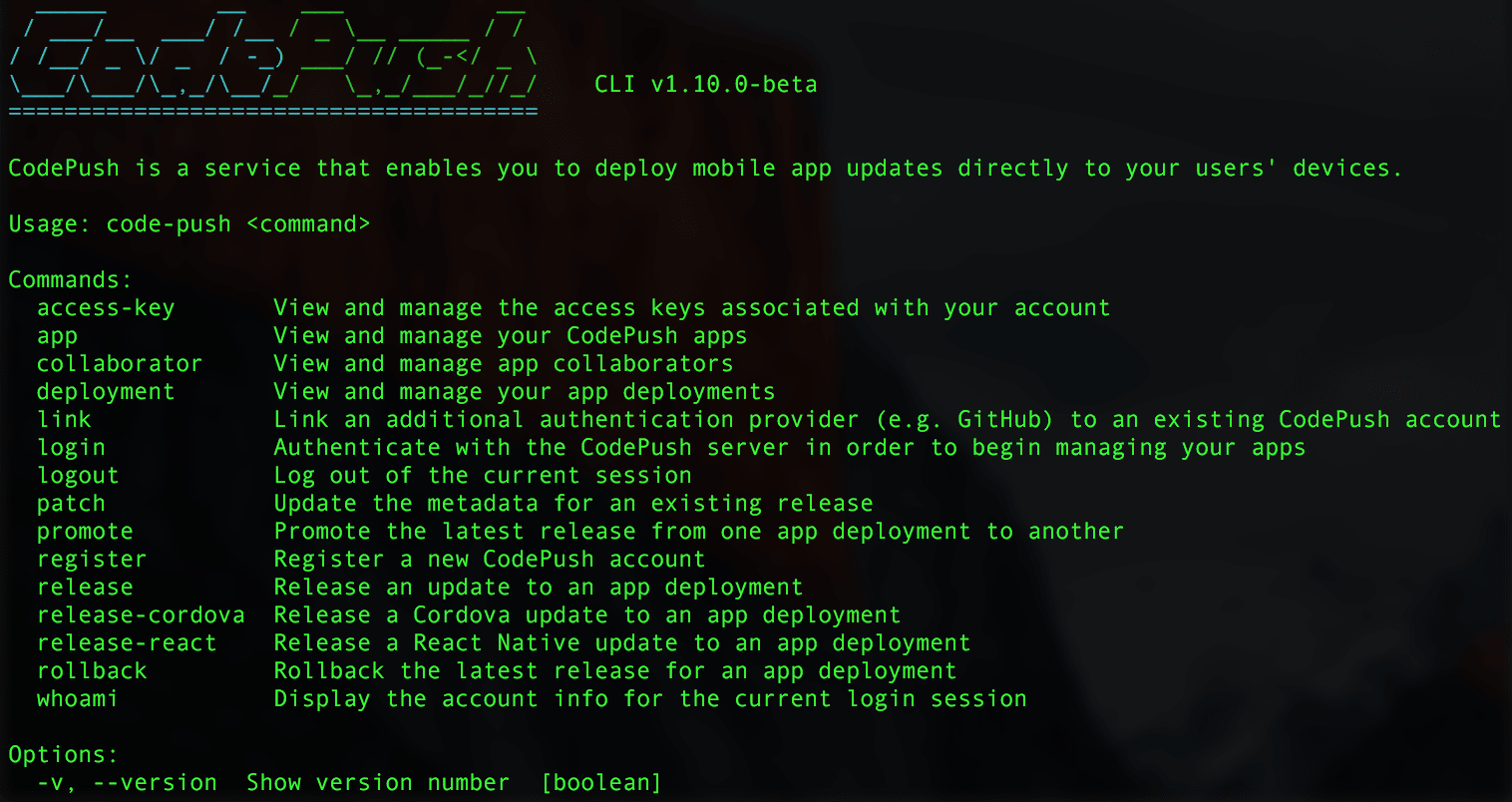 CodePush CLI