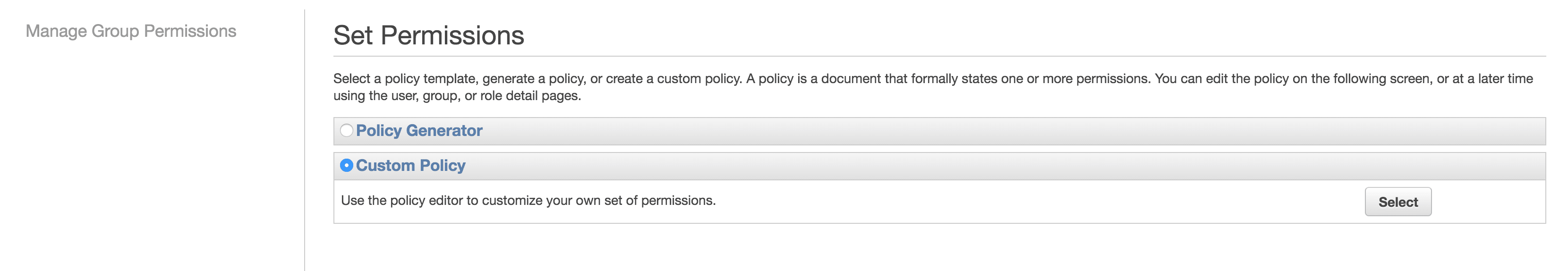 custom policy