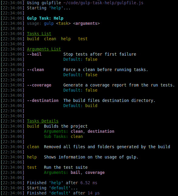 gulp-task-help