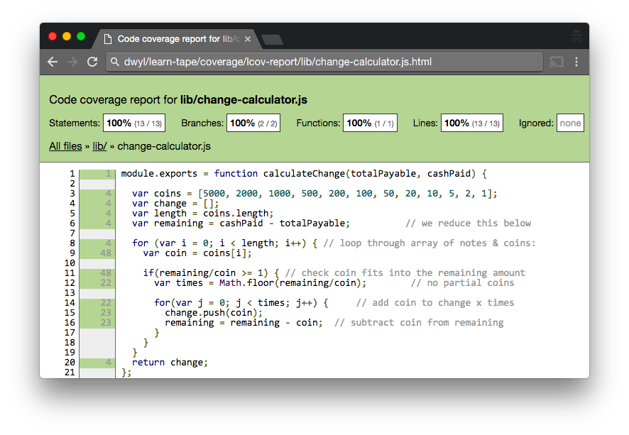 Istanbul Coverage Report