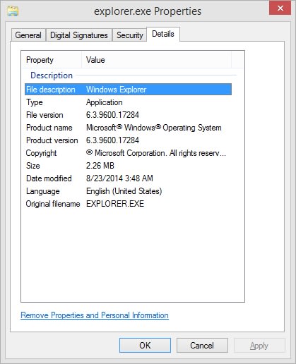 Image of File Properties