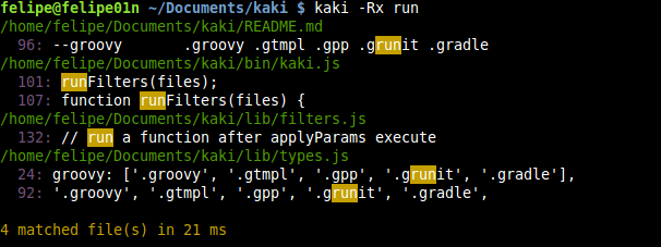 kaki grep example