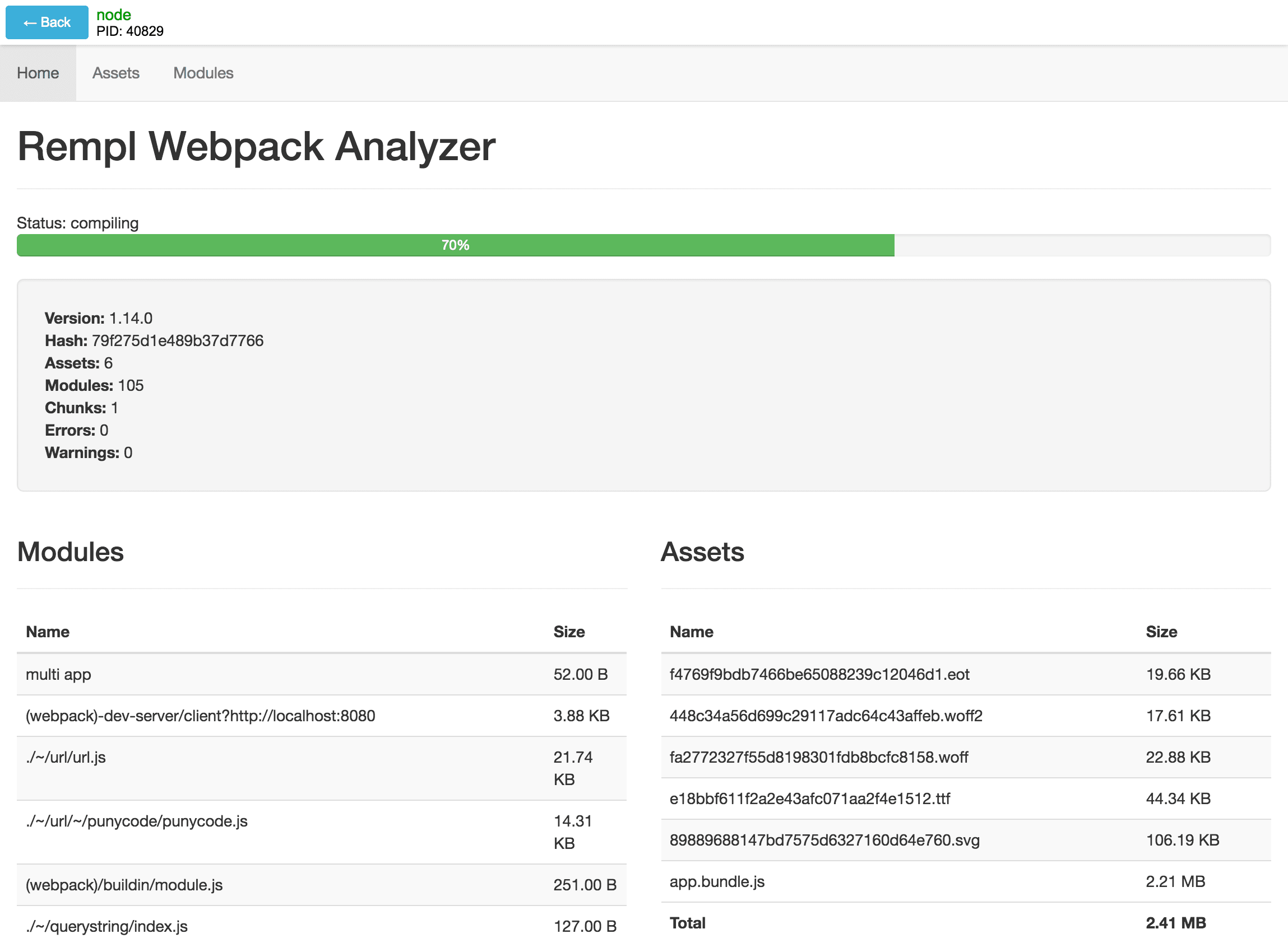 Rempl Webpack Analyzer