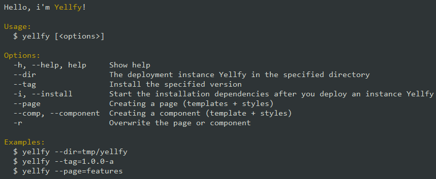 Yellfy CLI