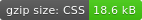 gzip size:css