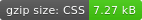 CSS gzip size