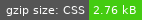 CSS gzip size