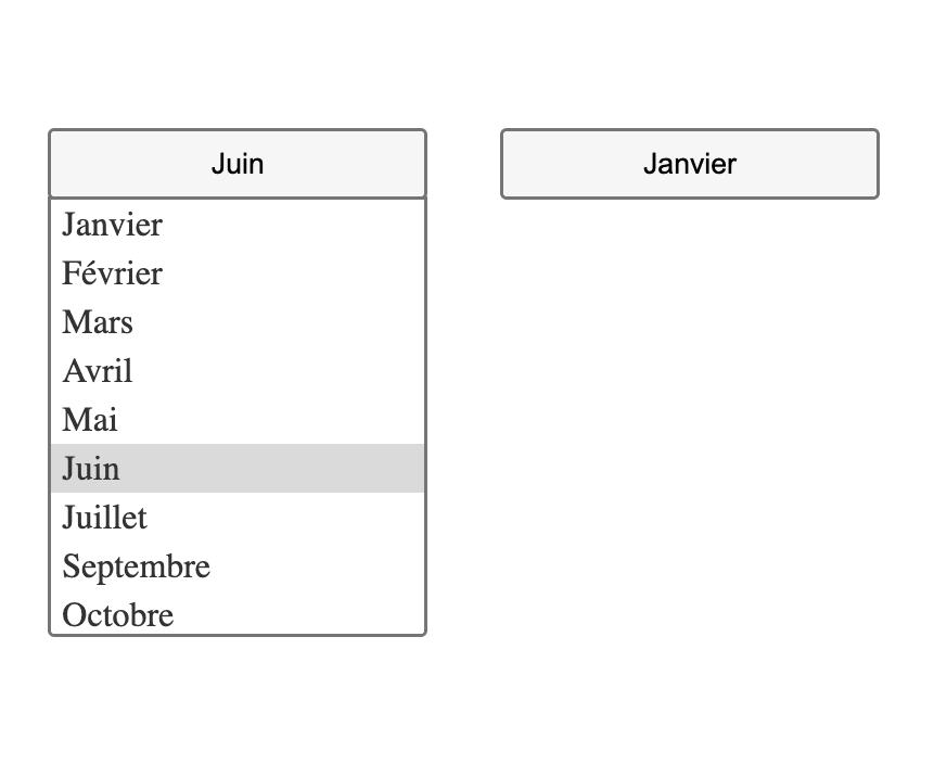 image du menu select