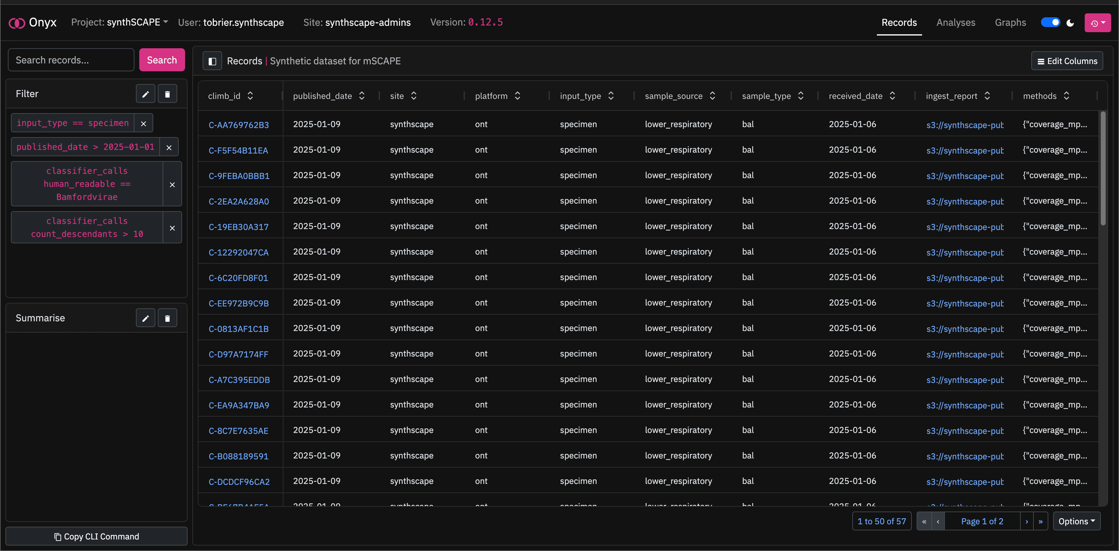 Records in JupyterLab