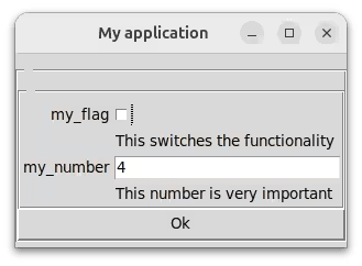 Hello world example: GUI window