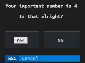 With statement in TUI fallback The same in terminal'