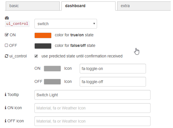 dashboard switch