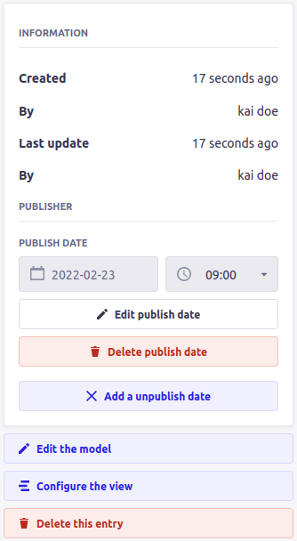 Edit a (un)publish date