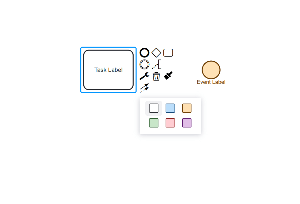 bpmn-js color picker in action