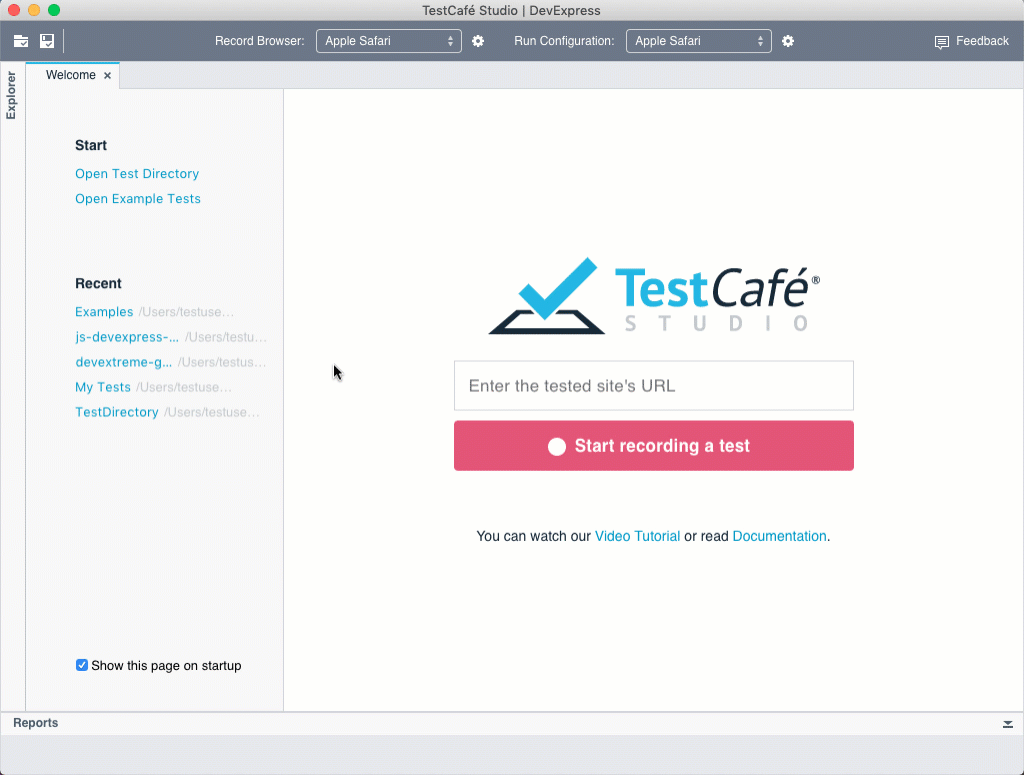 Get Started with TestCafe Studio