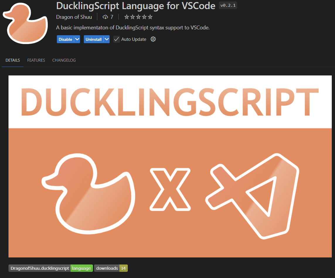 DucklingScript VSCode Extension Screenshot