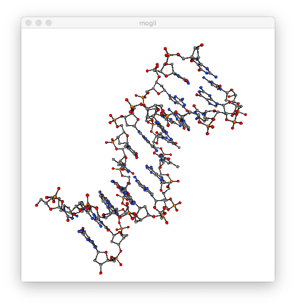 DNA rendered in a GR
window