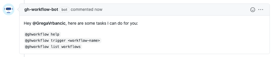 gh-workflow-bot usage