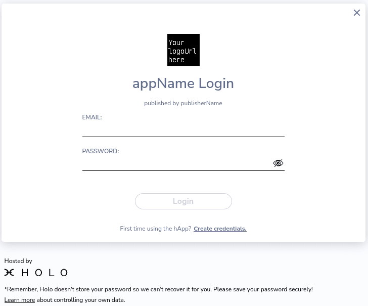 login form